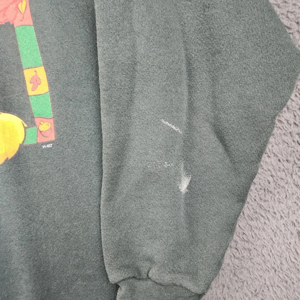 Disney Pooh‎ Sweatshirt Kids S/M Green Winnie the Pooh Vintage Graphic Pullover